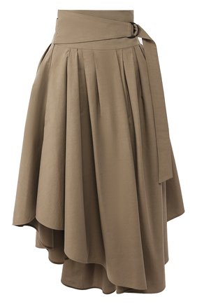 Женская хлопковая юбка BRUNELLO CUCINELLI хаки цвета по цене 74050 руб., арт. MH127G2906 | Фото 1 Женская хлопковая юбка BRUNELLO CUCINELLI хаки цвета, арт. MH127G2906 | Фото 1 (Длина Ж (юбки, платья, шорты): Миди, До колена; Материал внешний: Хлопок; Материал подклада: Хлопок; Статус проверки: Проверена категория)