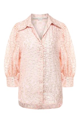 Женская шелковая блузка STELLA MCCARTNEY розового цвета по цене 72700 руб., арт. 599773/S0A20 | Фото 1 Женская шелковая блузка STELLA MCCARTNEY розового цвета, арт. 599773/S0A20 | Фото 1 (Рукава: Длинные; Длина (для топов): Стандартные; Материал внешний: Шелк; Женское Кросс-КТ: Блуза-одежда; Статус проверки: Проверена категория; Принт: С принтом)