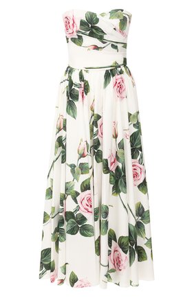 Женское хлопковое платье DOLCE & GABBANA белого цвета по цене 145000 руб., арт. F6H7FT/HS5FZ | Фото 1 Женское хлопковое платье DOLCE & GABBANA белого цвета, арт. F6H7FT/HS5FZ | Фото 1