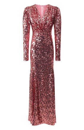 Женское платье-макси DOLCE & GABBANA розового цвета по цене 435500 руб., арт. F6H0UT/HLMZM | Фото 1 Женское платье-макси DOLCE & GABBANA розового цвета, арт. F6H0UT/HLMZM | Фото 1