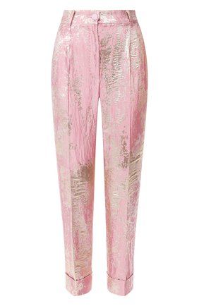 Женские брюки DOLCE & GABBANA розового цвета по цене 74350 руб., арт. FTBQ0T/HJMJR | Фото 1 Женские брюки DOLCE & GABBANA розового цвета, арт. FTBQ0T/HJMJR | Фото 1