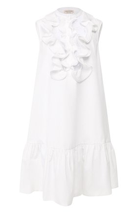 Женское хлопковое платье ALEXANDER MCQUEEN белого цвета по цене 122000 руб., арт. 609653/QAAAD | Фото 1 Женское хлопковое платье ALEXANDER MCQUEEN белого цвета, арт. 609653/QAAAD | Фото 1