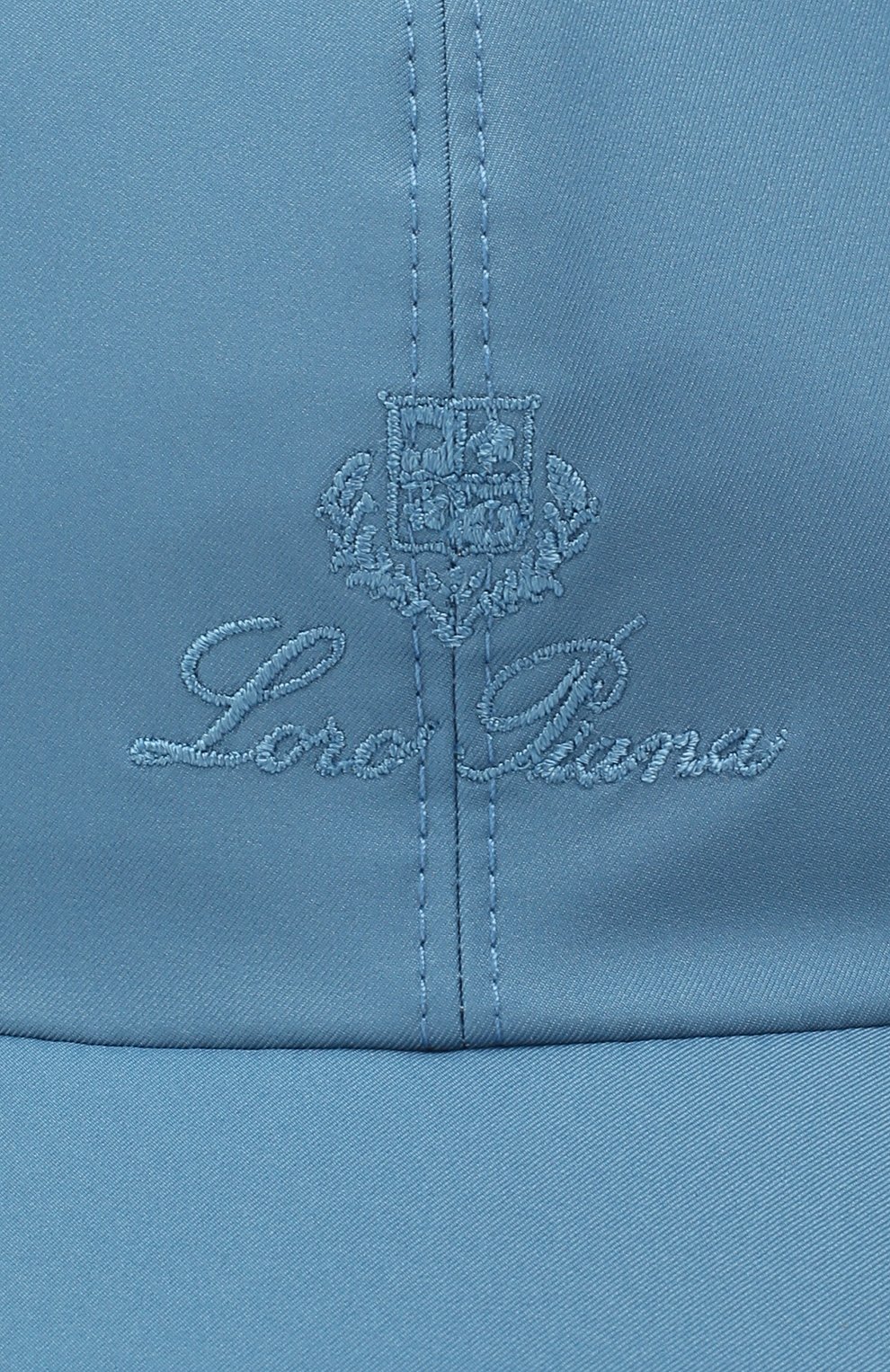 Детская бейсболка LORO PIANA голубого цвета по цене 14400 руб., арт. FAE8580 | Фото 3 Детская бейсболка LORO PIANA голубого цвета, арт. FAE8580 | Фото 3
