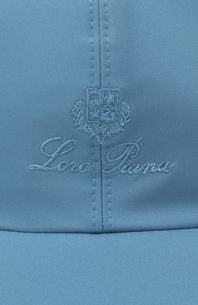 Детская бейсболка LORO PIANA голубого цвета по цене 14400 руб., арт. FAE8580 | Фото 3 Детская бейсболка LORO PIANA голубого цвета, арт. FAE8580 | Фото 3