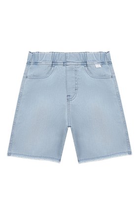 Детские джинсовые шорты IL GUFO голубого цвета, арт. P20PB115J0030/2A-4A | Фото 1 (Материал внешний: Хлопок; Мальчики Кросс-КТ: Шорты-одежда; Кросс-КТ: Деним; Региональные ограничения белый список (Axapta Mercury): RU; Ростовка одежда: 2 года | 92 см, 3 года | 98 см)