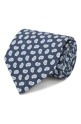 Мужской шелковый галстук ERMENEGILDO ZEGNA синего цвета, арт. Z7E10/1L8 | Фото 1 (Материал: Текстиль, Шелк; Принт: С принтом)