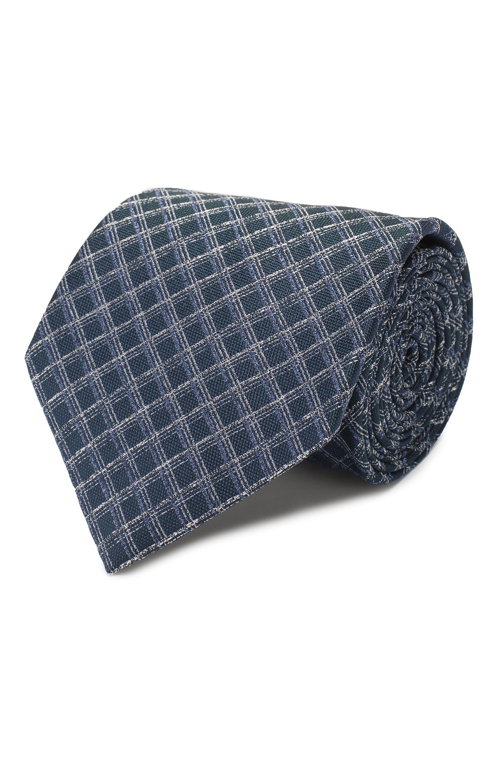 Мужской шелковый галстук BRIONI темно-синего цвета, арт. 062I00/P9430 | Фото 1 (Принт: С принтом; Материал: Текстиль, Шелк; Региональные ограничения белый список (Axapta Mercury): RU)