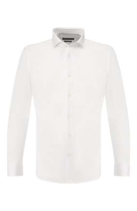Мужская хлопковая сорочка CORNELIANI белого цвета по цене 25100 руб., арт. 85P012-0111213/00 | Фото 1 Мужская хлопковая сорочка CORNELIANI белого цвета, арт. 85P012-0111213/00 | Фото 1 (Материал внешний: Хлопок; Длина (для топов): Стандартные; Рукава: Длинные; Мужское Кросс-КТ: Сорочка-одежда; Случай: Формальный; Принт: Однотонные; Манжеты: На пуговицах; Воротник: Акула)
