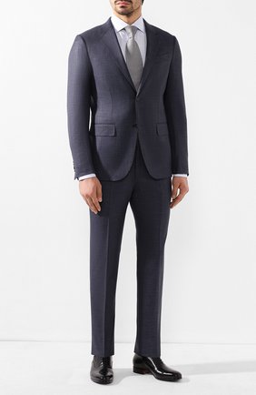 Мужской костюм из смеси шерсти и шелка ERMENEGILDO ZEGNA темно-синего цвета по цене 216500 руб., арт. 716026/25M22Y | Фото 1 Мужской костюм из смеси шерсти и шелка ERMENEGILDO ZEGNA темно-синего цвета, арт. 716026/25M22Y | Фото 1