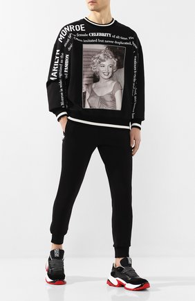Мужской хлопковые джоггеры DOLCE & GABBANA черного цвета по цене 37500 руб., арт. GYPQAZ/G7VNJ | Фото 2 Мужской хлопковые джоггеры DOLCE & GABBANA черного цвета, арт. GYPQAZ/G7VNJ | Фото 2