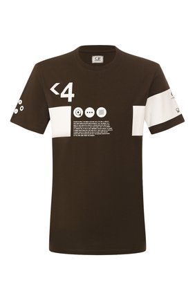 Мужская хлопковая футболка C.P. COMPANY хаки цвета по цене 6945 руб., арт. 08CMTS170A-005679W | Фото 1 Мужская хлопковая футболка C.P. COMPANY хаки цвета, арт. 08CMTS170A-005679W | Фото 1