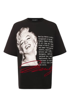 Мужская хлопковая футболка DOLCE & GABBANA черного цвета по цене 43650 руб., арт. G9RQ0T/FI7PE | Фото 1 Мужская хлопковая футболка DOLCE & GABBANA черного цвета, арт. G9RQ0T/FI7PE | Фото 1