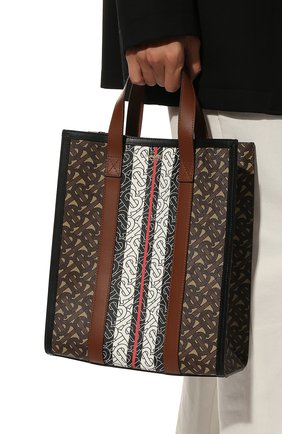 Женский сумка-тоут tb BURBERRY коричневого цвета по цене 64100 руб., арт. 8024294 | Фото 2 Женский сумка-тоут tb BURBERRY коричневого цвета, арт. 8024294 | Фото 2