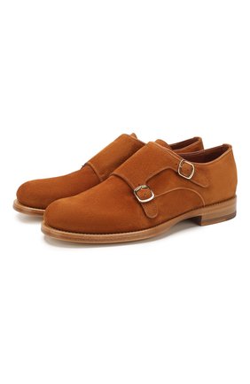 Женские замшевые монки SANTONI коричневого цвета по цене 41600 руб., арт. WUKM58591BA3SLCPC85 | Фото 1 Женские замшевые монки SANTONI коричневого цвета, арт. WUKM58591BA3SLCPC85 | Фото 1