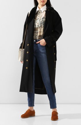 Женские замшевые монки SANTONI коричневого цвета по цене 41600 руб., арт. WUKM58591BA3SLCPC85 | Фото 2 Женские замшевые монки SANTONI коричневого цвета, арт. WUKM58591BA3SLCPC85 | Фото 2