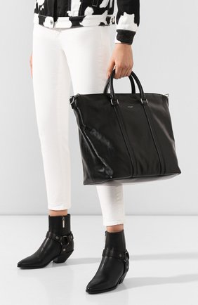 Женский сумка-тоут supple SAINT LAURENT черного цвета по цене 138500 руб., арт. 608958/1R00E | Фото 2 Женский сумка-тоут supple SAINT LAURENT черного цвета, арт. 608958/1R00E | Фото 2 (Размер: large; Материал: Натуральная кожа; Сумки-технические: Сумки-шопперы)