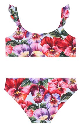 Детского раздельный купальник DOLCE & GABBANA разноцветного цвета по цене 13700 руб., арт. L5J817/FSGRZ/2-6 | Фото 2 Детского раздельный купальник DOLCE & GABBANA разноцветного цвета, арт. L5J817/FSGRZ/2-6 | Фото 2 (Материал внешний: Синтетический материал; Девочки Кросс-КТ: Купальники-пляж; Принт: С принтом; Ростовка одежда: 2 года | 92 см, 3 года | 98 см, 4 года | 104 см, 5 лет | 110 см)