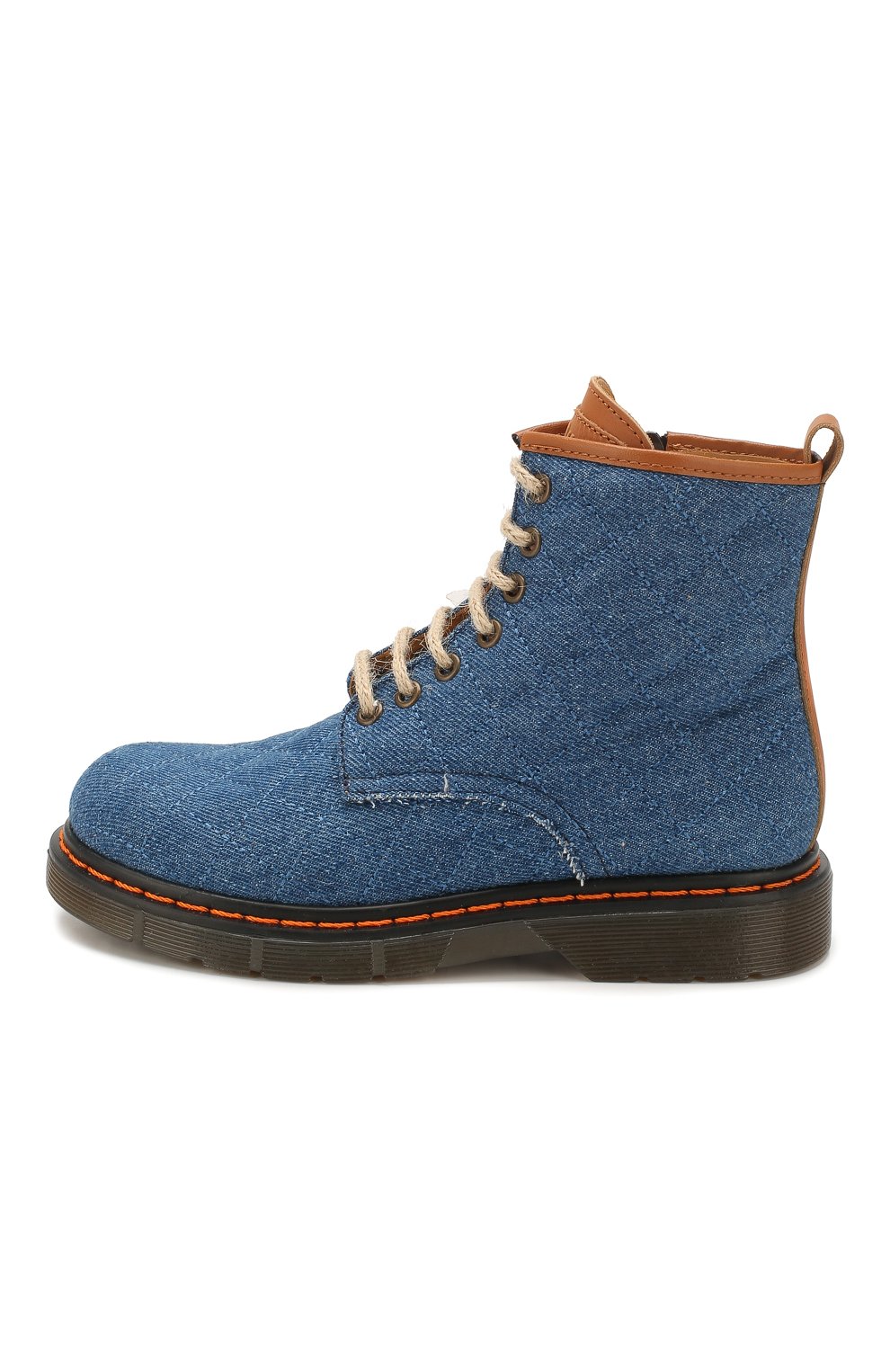 Детские текстильные ботинки GALLUCCI синего цвета, арт. J30083AM/TR P V G0M TDG/MAI | Фото 2 (Материал внешний: Текстиль; Материал внутренний: Натуральная кожа)