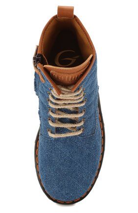 Детские текстильные ботинки GALLUCCI синего цвета, арт. J30083AM/TR P V G0M TDG/MAI | Фото 4 (Материал внешний: Текстиль; Материал внутренний: Натуральная кожа)