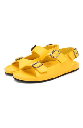 Детские кожаные сандалии GALLUCCI желтого цвета, арт. J10090AM/SA T G0M D0L | Фото 1 (Материал внутренний: Натуральная кожа; Материал внешний: Кожа)