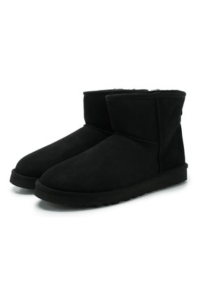 Мужские замшевые сапоги classic mini UGG черного цвета по цене 21600 руб., арт. 1002072_BLK | Фото 1 Мужские замшевые сапоги classic mini UGG черного цвета, арт. 1002072_BLK | Фото 1