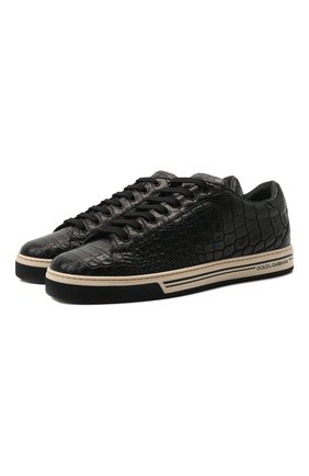 Мужские кеды из кожи крокодила roma DOLCE & GABBANA черного цвета по цене 219000 руб., арт. CS1583/A2Q18/CNIL | Фото 1 Мужские кеды из кожи крокодила roma DOLCE & GABBANA черного цвета, арт. CS1583/A2Q18/CNIL | Фото 1
