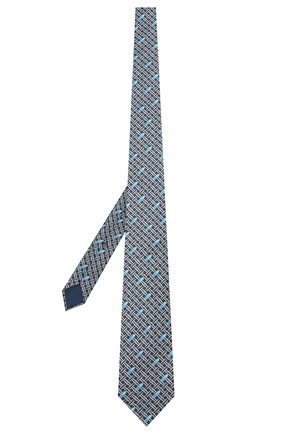 Мужской шелковый галстук ZILLI голубого цвета по цене 19950 руб., арт. 50200/TIES | Фото 2 Мужской шелковый галстук ZILLI голубого цвета, арт. 50200/TIES | Фото 2