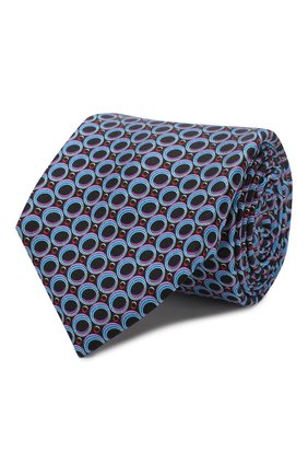 Мужской шелковый галстук ZILLI голубого цвета по цене 19950 руб., арт. 50233/TIES | Фото 1 Мужской шелковый галстук ZILLI голубого цвета, арт. 50233/TIES | Фото 1