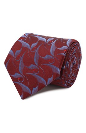 Мужской шелковый галстук ZILLI красного цвета, арт. 50323/TIES | Фото 1 (Материал: Текстиль, Шелк; Принт: С принтом)