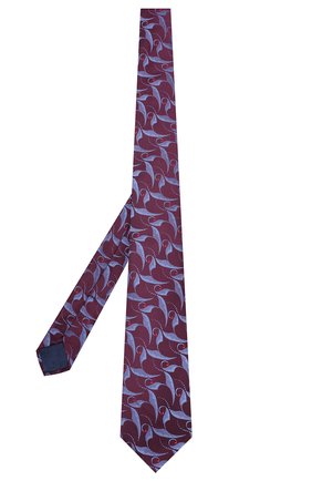 Мужской шелковый галстук ZILLI фиолетового цвета, арт. 50323/TIES | Фото 2 (Материал: Шелк, Текстиль; Принт: С принтом)