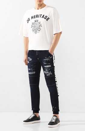 Мужские джинсы PHILIPP PLEIN темно-синего цвета по цене 63400 руб., арт. S20C MDT2033 PDE004N | Фото 2 Мужские джинсы PHILIPP PLEIN темно-синего цвета, арт. S20C MDT2033 PDE004N | Фото 2