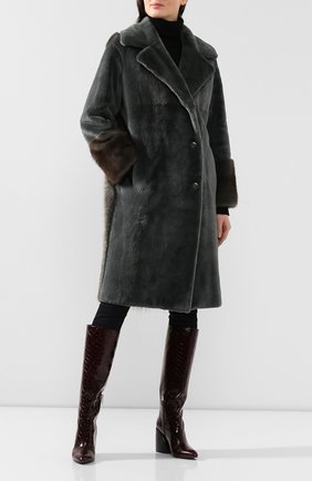 Женское меховое пальто COLOR TEMPERATURE зеленого цвета по цене 780000 руб., арт. FW18CT47 | Фото 2 Женское меховое пальто COLOR TEMPERATURE зеленого цвета, арт. FW18CT47 | Фото 2