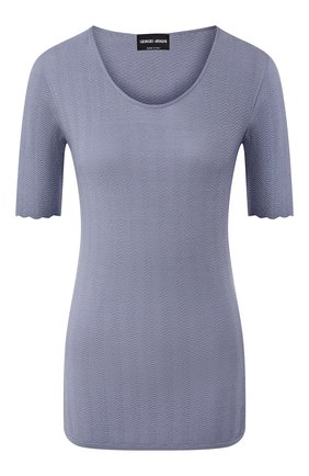 Женский топ GIORGIO ARMANI синего цвета по цене 43700 руб., арт. 3HAMA2/AMA1Z | Фото 1 Женский топ GIORGIO ARMANI синего цвета, арт. 3HAMA2/AMA1Z | Фото 1 (Материал внешний: Синтетический материал; Рукава: Короткие; Длина (для топов): Стандартные)