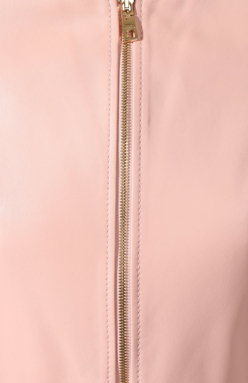 Женская кожаная куртка DOLCE & GABBANA светло-розового цвета, арт. F9F13L/FUL89 | Фото 5 (Кросс-КТ: Куртка; Рукава: Длинные; Стили: Гламурный; Материал внешний: Натуральная кожа; Женское Кросс-КТ: Замша и кожа; Длина (верхняя одежда): Короткие; Материал подклада: Шелк; Статус проверки: Проверена категория)