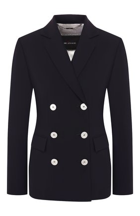 Женский шерстяной жакет KITON темно-синего цвета по цене 265500 руб., арт. D49526K09S14 | Фото 1 Женский шерстяной жакет KITON темно-синего цвета, арт. D49526K09S14 | Фото 1 (Длина (для топов): Стандартные; Материал внешний: Шерсть; Материал подклада: Шелк; Рукава: Длинные; Случай: Формальный; Женское Кросс-КТ: Жакет-одежда)