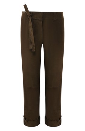 Женские замшевые брюки TOM FORD хаки цвета по цене 297500 руб., арт. PAL689-LEX226 | Фото 1 Женские замшевые брюки TOM FORD хаки цвета, арт. PAL689-LEX226 | Фото 1