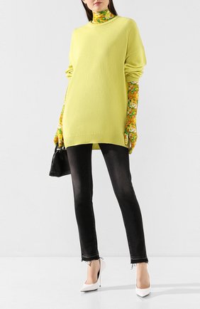 Женская кашемировый свитер BALENCIAGA желтого цвета по цене 75250 руб., арт. 595116/T4099 | Фото 2 Женская кашемировый свитер BALENCIAGA желтого цвета, арт. 595116/T4099 | Фото 2
