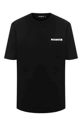 Женская хлопковая футболка DSQUARED2 черного цвета по цене 15600 руб., арт. S80GC0002/S23009 | Фото 1 Женская хлопковая футболка DSQUARED2 черного цвета, арт. S80GC0002/S23009 | Фото 1