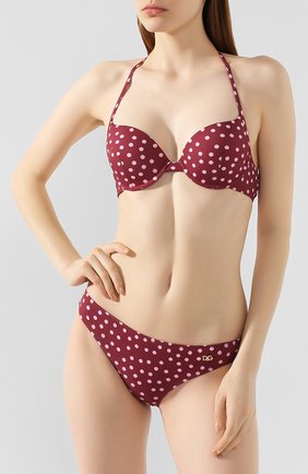 Женский плавки-бикини DOLCE & GABBANA бордового цвета по цене 14650 руб., арт. 02A03J/FSG5L | Фото 2 Женский плавки-бикини DOLCE & GABBANA бордового цвета, арт. 02A03J/FSG5L | Фото 2