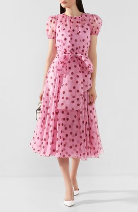 Женское шелковое платье DOLCE & GABBANA розового цвета по цене 171500 руб., арт. F6H0ET/HS19Z | Фото 2 Женское шелковое платье DOLCE & GABBANA розового цвета, арт. F6H0ET/HS19Z | Фото 2
