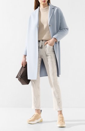 Женское шерстяное пальто STELLA MCCARTNEY голубого цвета по цене 122000 руб., арт. 573928/SMB09 | Фото 2 Женское шерстяное пальто STELLA MCCARTNEY голубого цвета, арт. 573928/SMB09 | Фото 2
