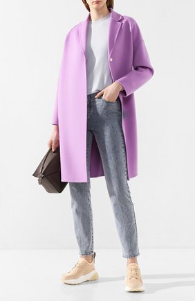 Женское шерстяное пальто STELLA MCCARTNEY сиреневого цвета по цене 122000 руб., арт. 573928/SMB09 | Фото 2 Женское шерстяное пальто STELLA MCCARTNEY сиреневого цвета, арт. 573928/SMB09 | Фото 2