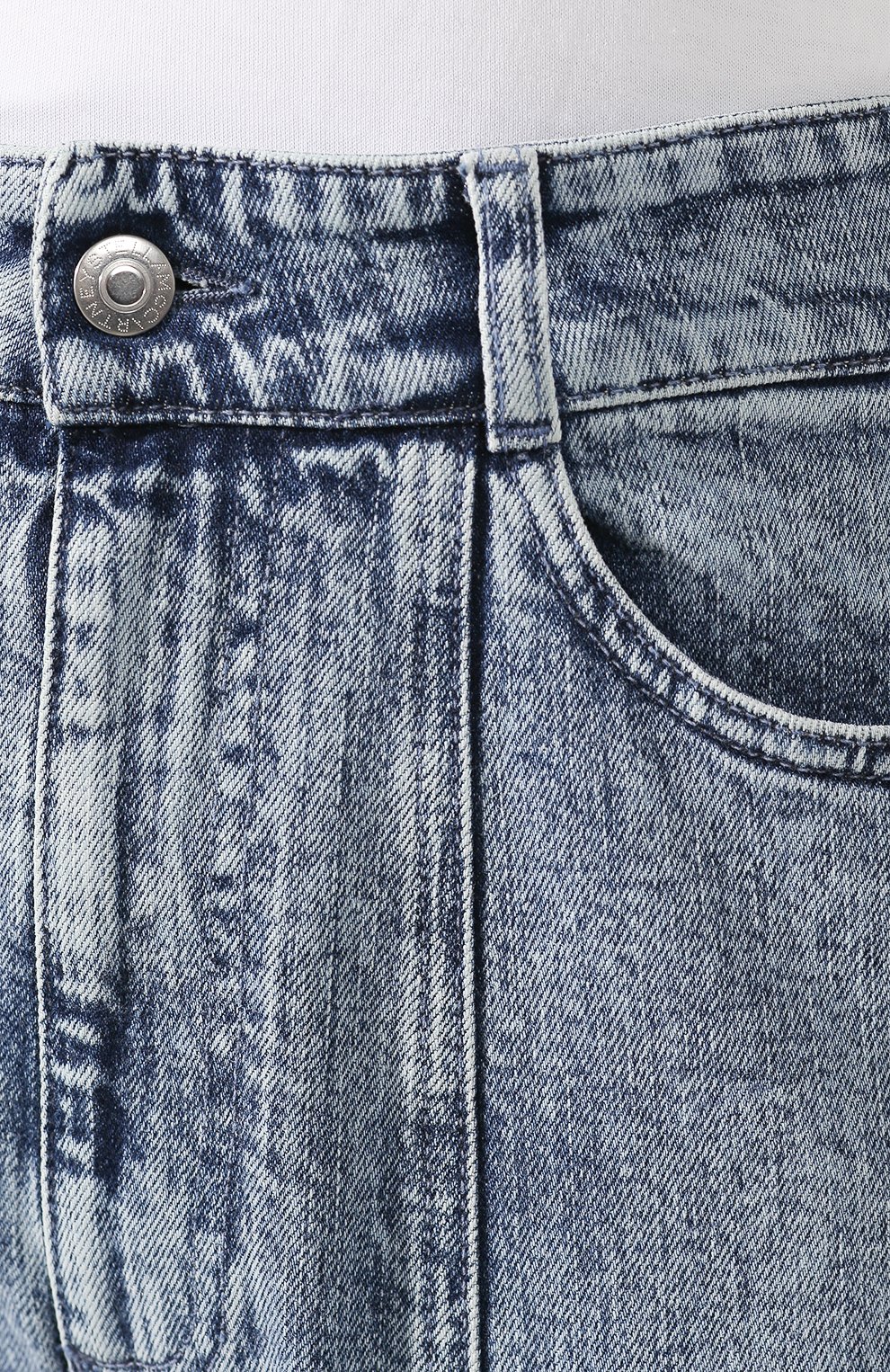 Женские джинсы STELLA MCCARTNEY голубого цвета, арт. 600259/SNH56 | Фото 5 (Кросс-КТ: Деним; Длина (брюки, джинсы): Стандартные; Мат ериал внешний: Хлопок; Детали: Потертости; Статус проверки: Проверена категория)