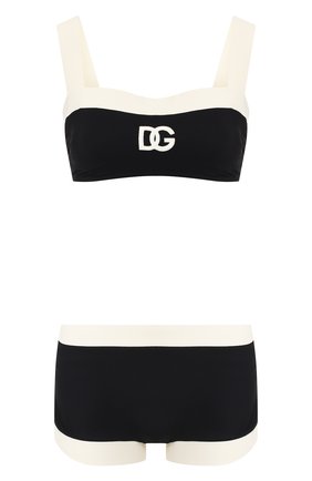 Женский раздельный купальник DOLCE & GABBANA черно-белого цвета по цене 41950 руб., арт. 08A69J/FUGA2 | Фото 1 Женский раздельный купальник DOLCE & GABBANA черно-белого цвета, арт. 08A69J/FUGA2 | Фото 1