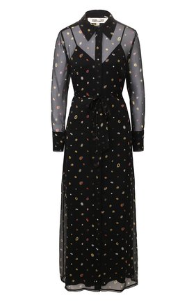 Женское шелковое платье DIANE VON FURSTENBERG черного цвета по цене 53350 руб., арт. 13785DVF | Фото 1 Женское шелковое платье DIANE VON FURSTENBERG черного цвета, арт. 13785DVF | Фото 1