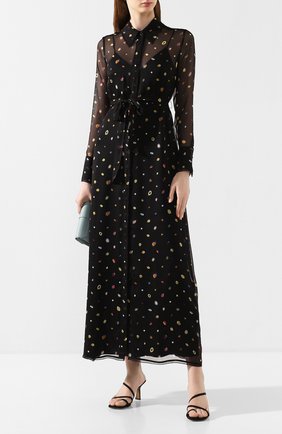 Женское шелковое платье DIANE VON FURSTENBERG черного цвета по цене 53350 руб., арт. 13785DVF | Фото 2 Женское шелковое платье DIANE VON FURSTENBERG черного цвета, арт. 13785DVF | Фото 2