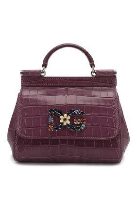 Женская сумка sicily micro из кожи аллигатора DOLCE & GABBANA фиолетового цвета по цене 1450000 руб., арт. BB6271/B2DH2/AMIS | Фото 1 Женская сумка sicily micro из кожи аллигатора DOLCE & GABBANA фиолетового цвета, арт. BB6271/B2DH2/AMIS | Фото 1 (Размер: mini; Ремень/цепочка: На ремешке; Сумки-технические: Сумки через плечо, Сумки top-handle; Материал: Экзотическая кожа)