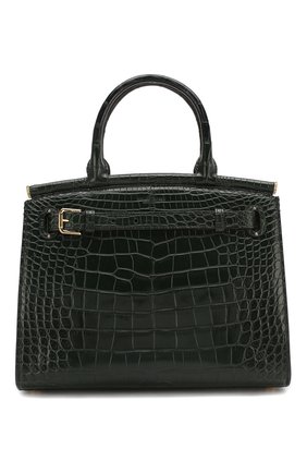 Женская сумка rl50 large из кожи аллигатора RALPH LAUREN темно-зеленого цвета по цене 1840000 руб., арт. 435769042/AMIS | Фото 1 Женская сумка rl50 large из кожи аллигатора RALPH LAUREN темно-зеленого цвета, арт. 435769042/AMIS | Фото 1