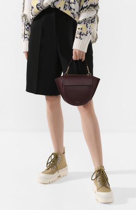 Женская сумка hortensia mini WANDLER бордового цвета по цене 56750 руб., арт. H0RTENSIA BAG MINI | Фото 2 Женская сумка hortensia mini WANDLER бордового цвета, арт. H0RTENSIA BAG MINI | Фото 2