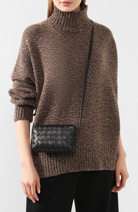 Женская сумка BOTTEGA VENETA черного цвета по цене 73450 руб., арт. 609407/VCPP5 | Фото 2 Женская сумка BOTTEGA VENETA черного цвета, арт. 609407/VCPP5 | Фото 2